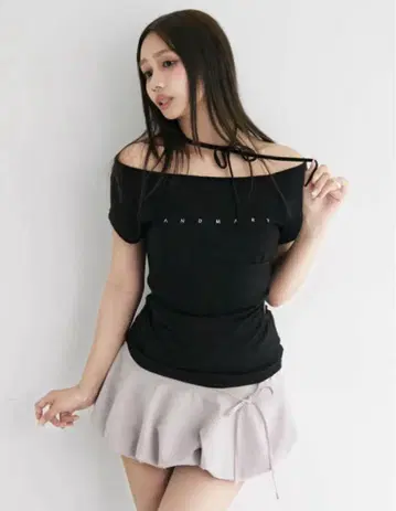 ANDMARY Mary logo ribbon tops