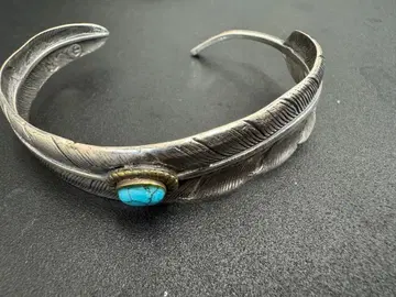 실버 925 소재 터콰이즈 페더 뱅글