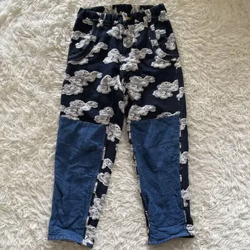 메르시보쿠 데님 팬츠 사루엘 팬츠 jacquard cotton