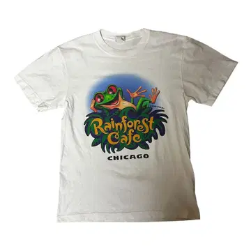 90s~00s Rainforest Cafe 프로그 T셔츠 S