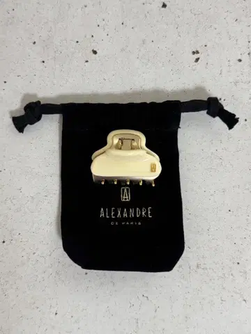 ALEXANDRE DE PARIS 헤어 클립 아이보리 S 사이즈