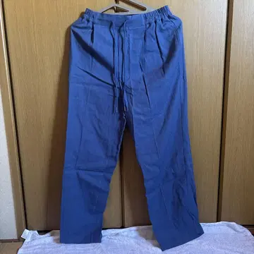 samansa Mon2 blue 린넨레이온 테이퍼드 팬츠 파랑 네이비
