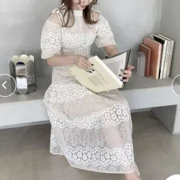 dazzlin 오픈 숄더 레이스 원피스