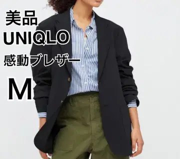 새상품급 유니클로 감동 블레이저 남녀 공용 M 사이즈 네이비 워셔블