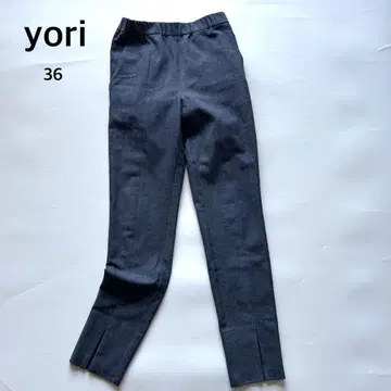 요리 yori 24SS 롱 슬릿 레깅스 팬츠 팬츠 스트레치 36