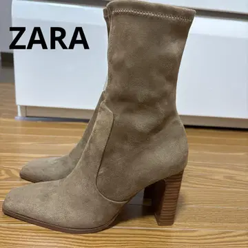 베이지 스웨이드 부츠 ZARA