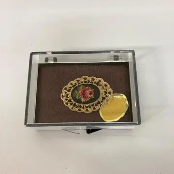PETIT POINT 포원 브로치 자수 레드 [ k1122 ]