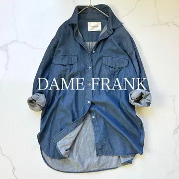 새상품급 DAME FRANK 인디고 염색 드레이프감 오버 사이즈 셔츠