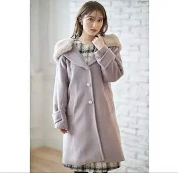 tocco 2WAY 인조 모피 장식 펄 비쥬 장식 푸드코트