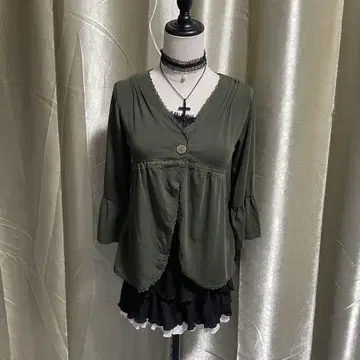 가디건 모리걸 페어리 그런지 레이스 y2k
