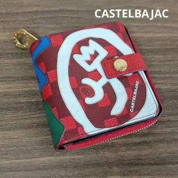 CASTELBAJAC 클라르 시리즈 한정 컬러 접이식 지갑 소가죽