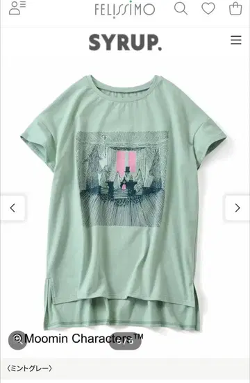 FELISSIMO SYRUP. 무민 반팔 T셔츠 M