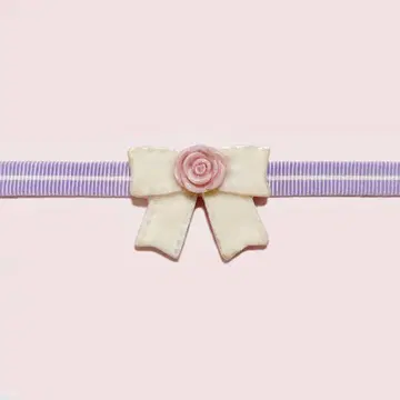 리본 장미 로즈 장미 화이트 핑크 오비 고정 띠 브로치