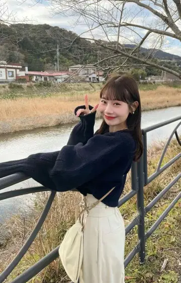 [ hinari ] 하이웨스트 리본 팬츠 베이지