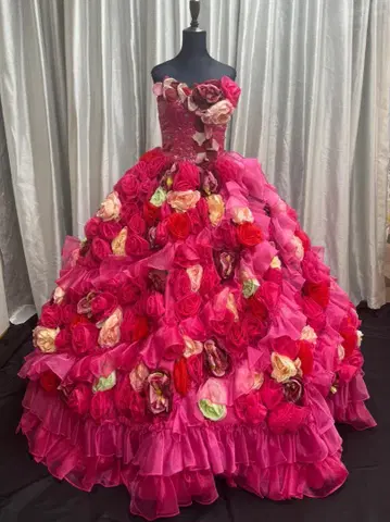 THE HANY 안데르센 로즈 컬러 드레스