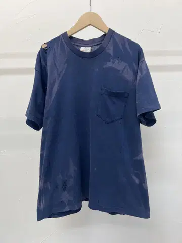 80s 포켓T 네이비 페이드 데미지 보로