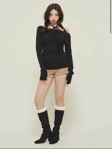 andmary Sophy boa boots BLACK 37