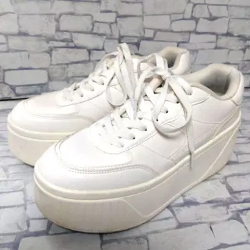 ZARA 자라 통굽 스니커즈 41 화이트 26.5cm 통굽 신발
