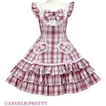 Angelic Pretty 큐트 하트 (타탄) JSK + KC