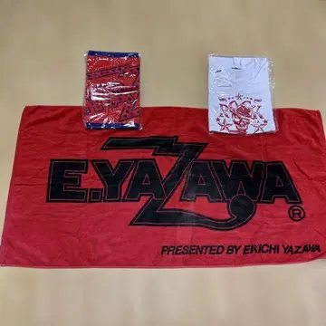 E.YAZAWA 페이스타월과 빅타월 ROCK 티셔츠 세트