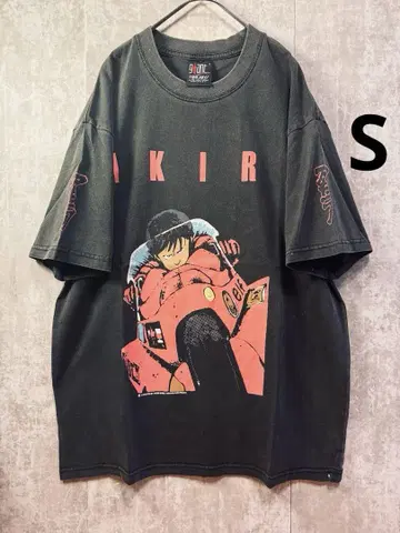 [ 새상품 ] AKIRA 아키라 소매 로고 백 프린트 S 사이즈