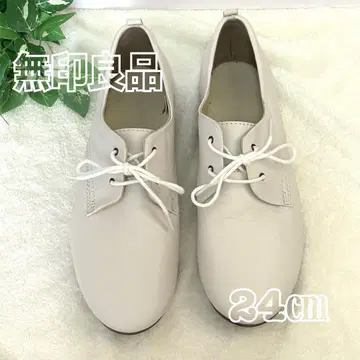 [ 미사용급 ] 무인양품 스니커즈 플랫슈즈 화이트 24 MUJI