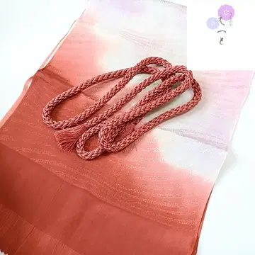 헤39 허리띠 오비 장식 천 세트 브라운 핑크