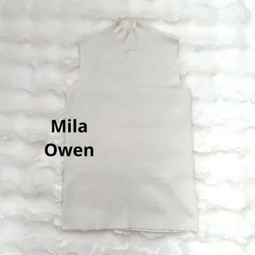 Mila Owen 터틀 니트 슬리브리스 화이트 O 사이즈