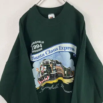 USA제 90s fruit of the loom 맨투맨 그린