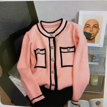 핑크 가디건