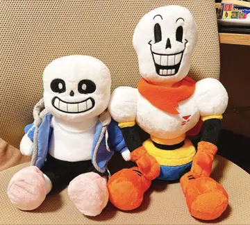 언더테일 샌즈와 파피루스 봉제 인형 약 30cm