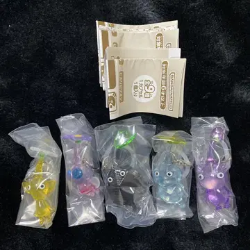 피크민 메지루시 액세서리 5개 세트 얼음, 바위, 보라색, 노랑, 깃털