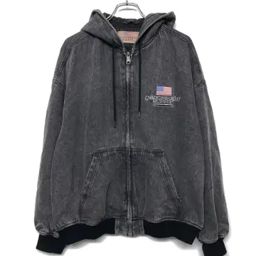 빈티지 스타일 구제 의류 US.COMPANY SUPPLY 자수 블루종