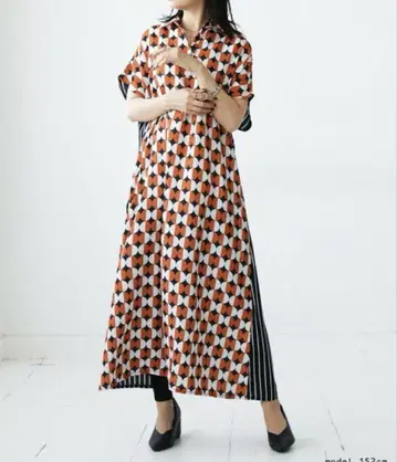안티카 레트로 패턴 원피스 PA-03484