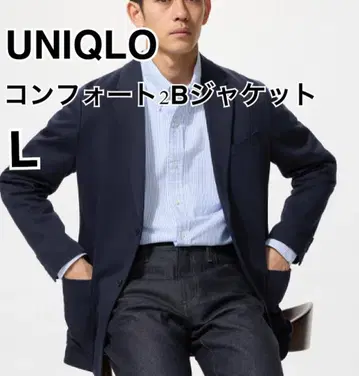 새상품급 유니클로 컴포트 2B 자켓 L NAVY 449621