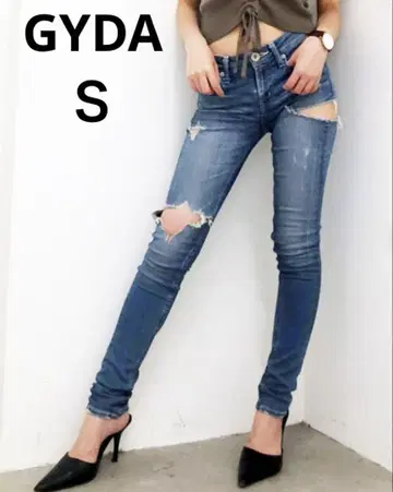 GYDA 사이드 슬릿 크러쉬 스트레치 스키니 데님
