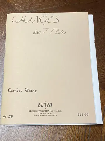 CHANGES for 7 Flutes 악보&파트보