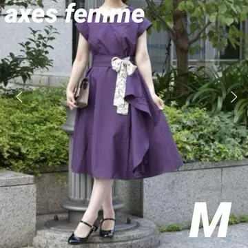 택 포함 엑시즈팜 랩 스타일 셔츠 원피스 퍼플 M