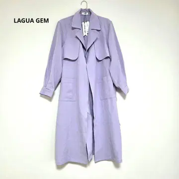 LAGUA GEM SIMPLY LONG COAT 보라색 퍼플