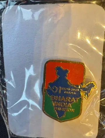 오사카 간사이 박람회 바라트 인도 BHARAT INDIA 핀 배지 레어!