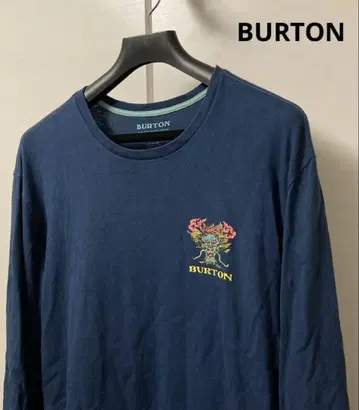 BURTON 버튼 드래곤 프린트 긴팔 티셔츠 남성용 L
