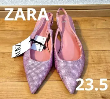 미사용 ZARA 뮬 샌들 핑크 로우힐 36 사이즈