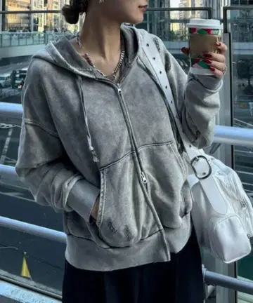 JEANASIS 페이드 크러쉬 ZIP 후드티