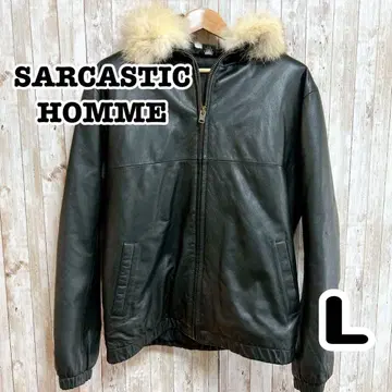 SARCASTIC HOMME leather jacket vintage L