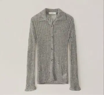 OHOTORO Feather Damage Cardigan 그레이