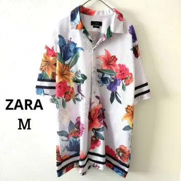 ZARA 자라 꽃무늬 메쉬 하와이안 셔츠 [ M ] 새상품급
