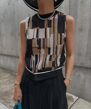 새상품급 Ameri RUG LIKE AMERICAN SLEEVE KNIT