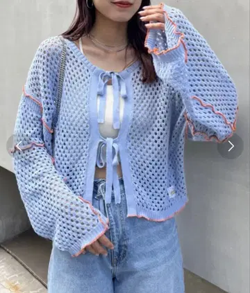 차오패닉 티피 멜로우 메쉬 2way 가디건