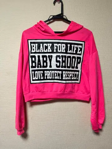 베이비 슈프 후드티 형광 핑크 네온 핑크
