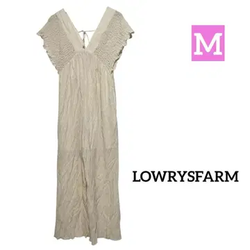 LOWRYSFARM 크림색 프릴 소매 원피스